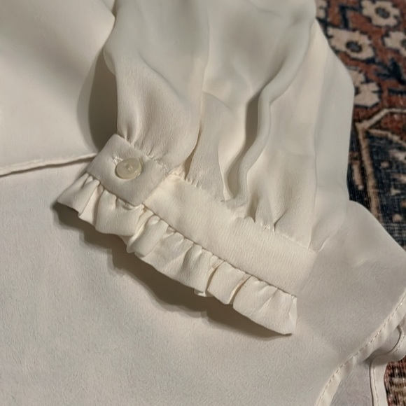 Zara Cream Ruffle Blouse - Picture 3 of 5